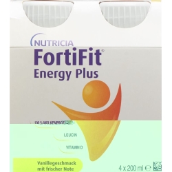 Fortifit Energy Plus Vanille 4 Flasche 200ml
