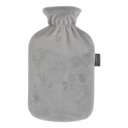 Fashy Wärmflasche 2L Flauschbezug Grau