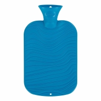 Fashy Wärmflasche 2L Doppellamelle Blau