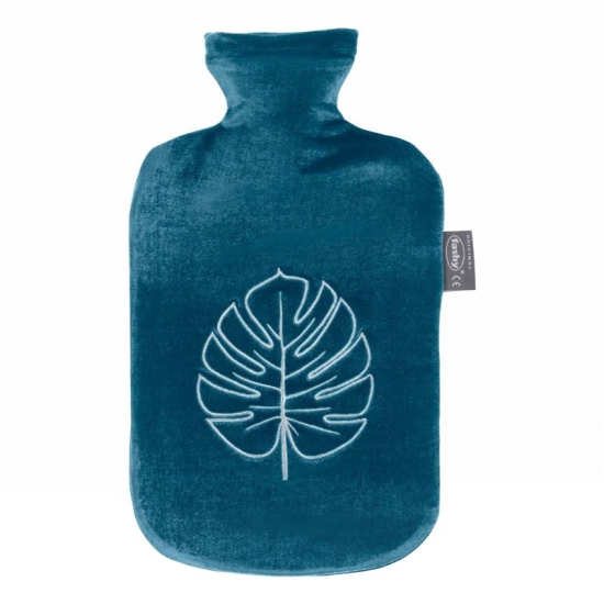 Fashy Wärmflasche 2L Samtbezug Petrol buy online