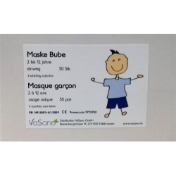 Vasano Maske Bube 3-14 Jahre 50 Stück