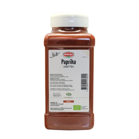 Morga Gewürz Paprika Scharf Gemahlen Bio Dose 500g buy online