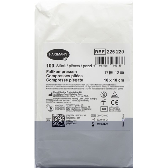 IVF Faltkompresse T17 10x10cm 12-fach 100 Stück buy online
