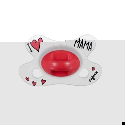Difrax Nuggi Natural -2/+2m I Love Silicone