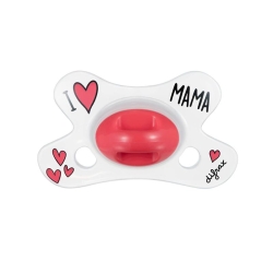 Difrax Nuggi Natural 0-6m I Love Silicone