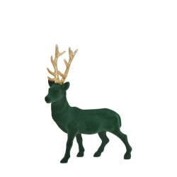 Herboristeria decorative figure 21cm deer green-gold