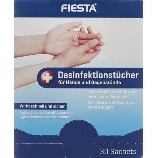 Fiesta Desinfektionstuch Hände+gegenstaende 30 Steril buy online