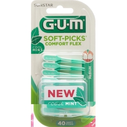 Gum Sunstar Soft Picks Comfort Flex Regular Mint 40 pieces