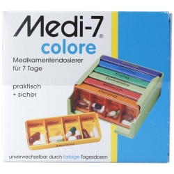 Sahag Medi-7 Medidosierer 7 Tage 4 Faecher Bunt D
