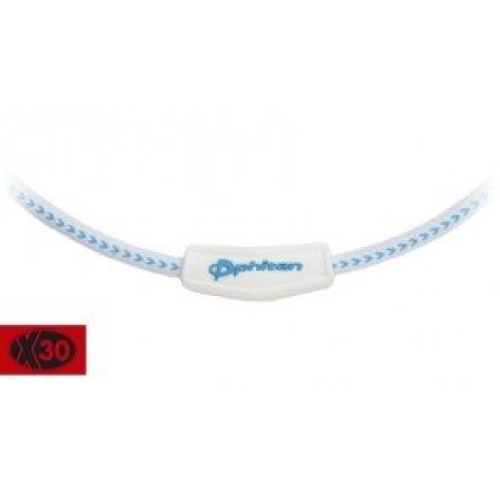 Phiten X30 Sliding Necklace 55cm White Blue buy online