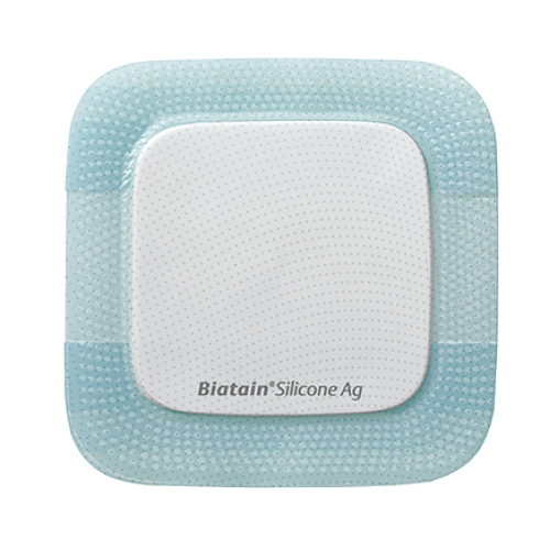 Biatain Silicone Ag foam dressing 15x15cm self-adhesive 5 pcs