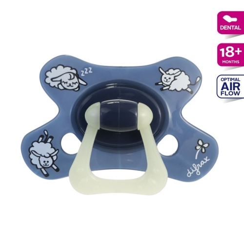 Difrax Nuggi Dental 18 + M Night Silicone