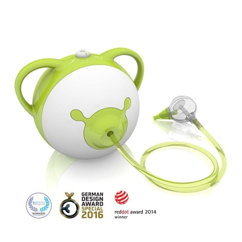nosiboo Pro electric nasal aspirator green with hose and Eco head