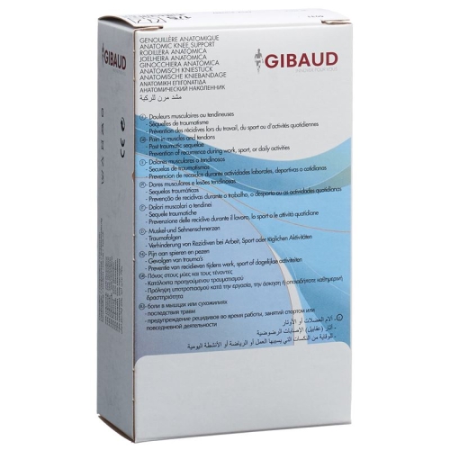 Gibaud Kniebandage Anatomisch S 31-37.5cm Schwarz buy online