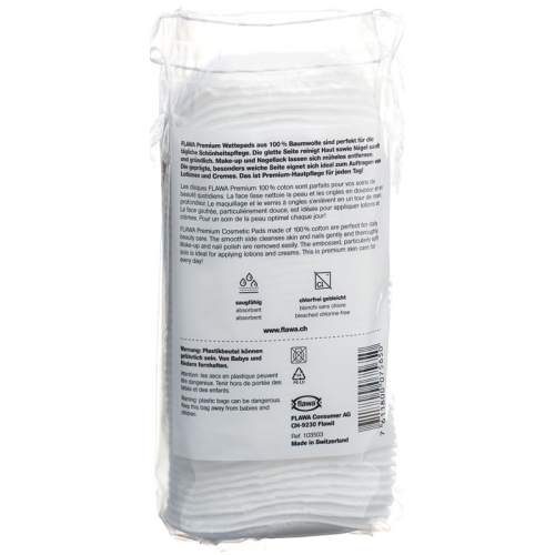 Flawa Premium nonwoven cotton pads oval 50 pcs