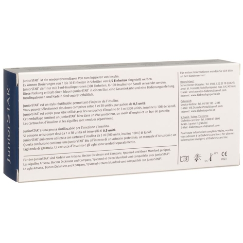 Junior Star Lantus / Apidra / Insuman insulin pen blue