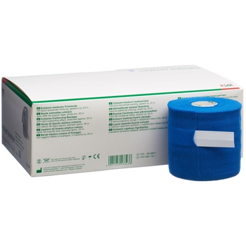 Exemplary load latex-free cohesive bandage 8cmx20m blue 6 pcs