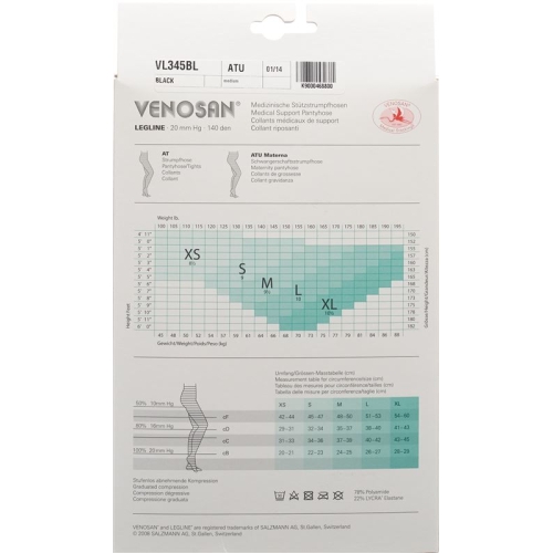 Venosan Legline 20 A-tm L Black 1 Paar buy online
