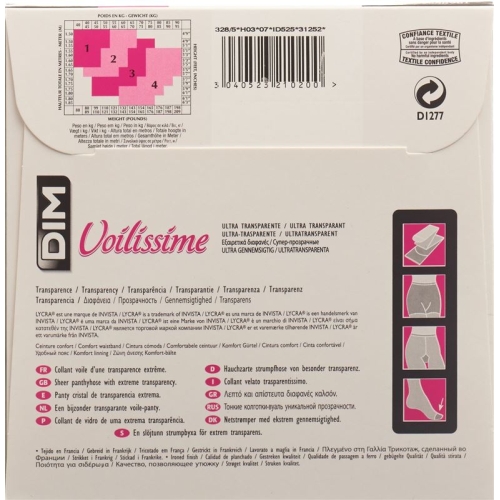 Dim Voilissime Strumpfh Transparent T3 Ambre 1 Paar buy online