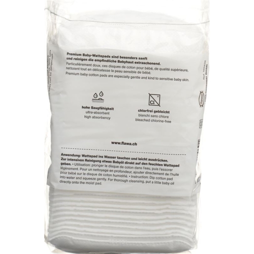 Flawa Premium Baby cotton pads 90x110mm 40 pcs