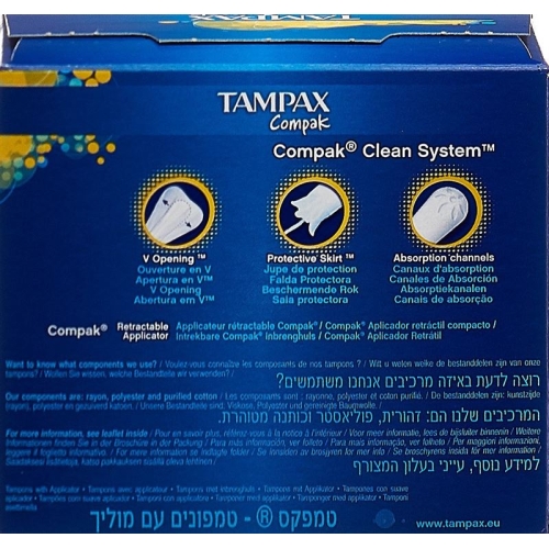 Tampax Compak Regular Tampons 22 pieces