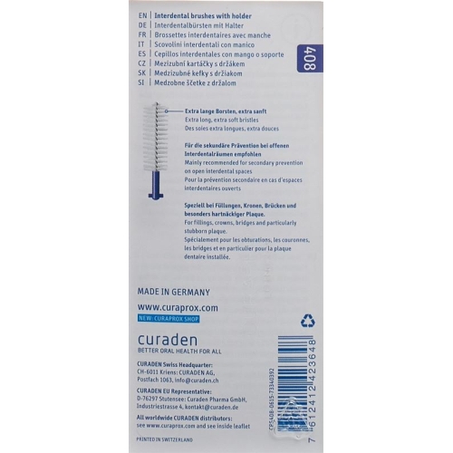 Curaprox CPS 408 perio plus 5 interdental brush + holder