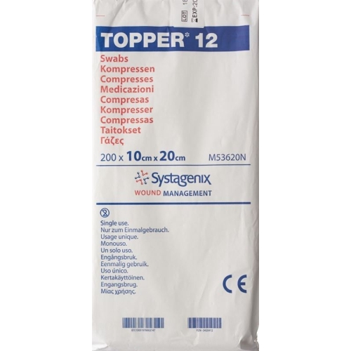 Topper 12 Einmal-Kompressen 10x20cm Unsteril 200 Stück buy online