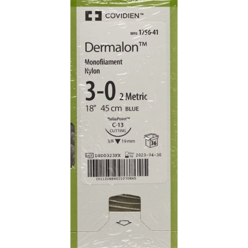 Dermalon 45cm Blau 3-0 C-13 36 Stück buy online
