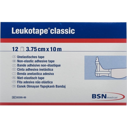 Leukotape classic economy strapping tape 10mx3.75cm white 12 pcs