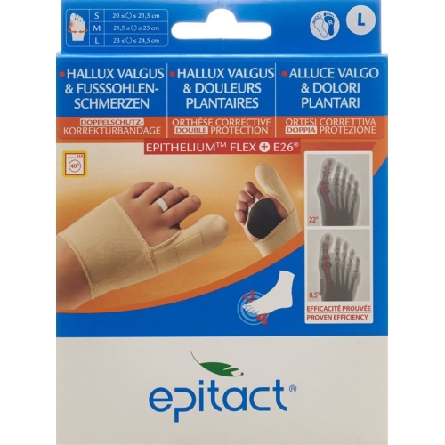 Epitact flexible double protective bandage correction hallux valgus TAG L 23-24.5cm right