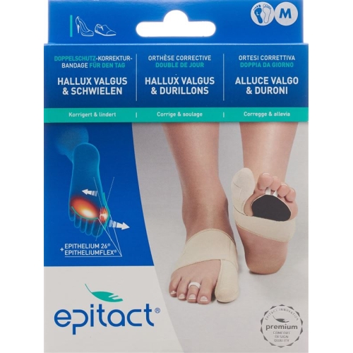 Epitact flexible double protective bandage correction hallux valgus DAY M 21.5-23cm left