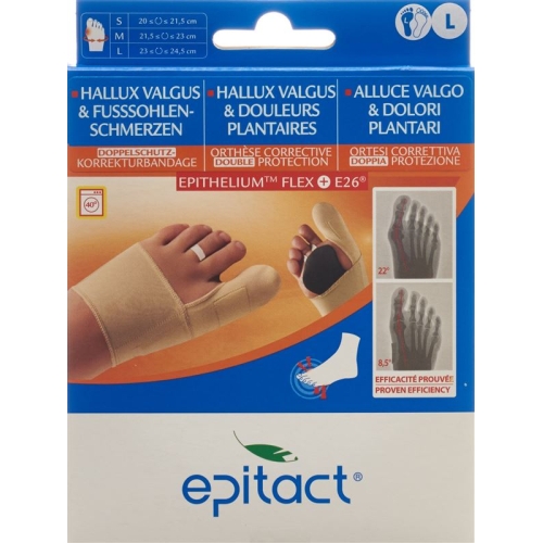 Epitact flexible double protective bandage correction hallux valgus TAG L 23-24.5cm left