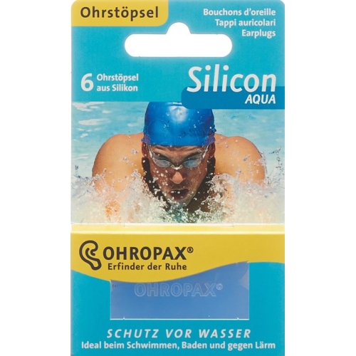 Ohropax silicone Aqua 6 pcs