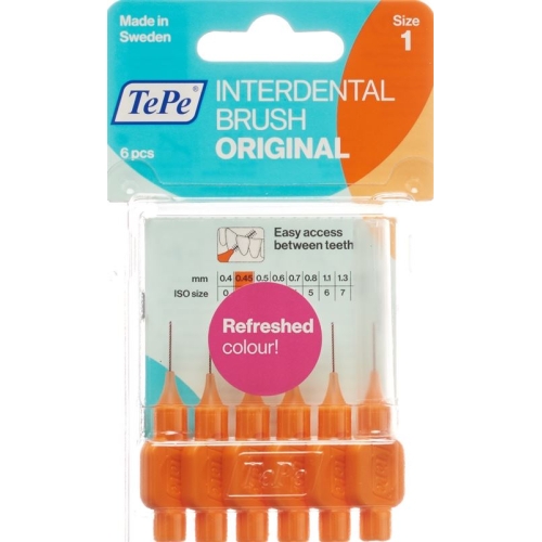 TePe interdental brush 0.45mm orange Blist 6 pcs