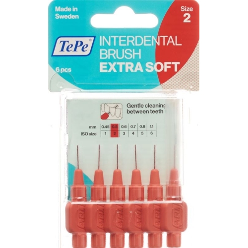 TePe interdental brush 0.50mm x-soft red Blist 6 pcs