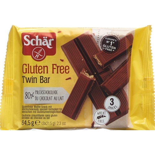 Twin archipelago bar snack with chocolate gluten-free 3 x 21.5 g