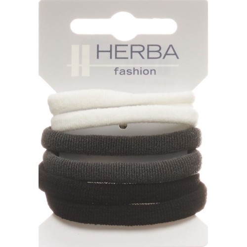 Herba hair tie 4.5cm white / gray / black 6 pieces