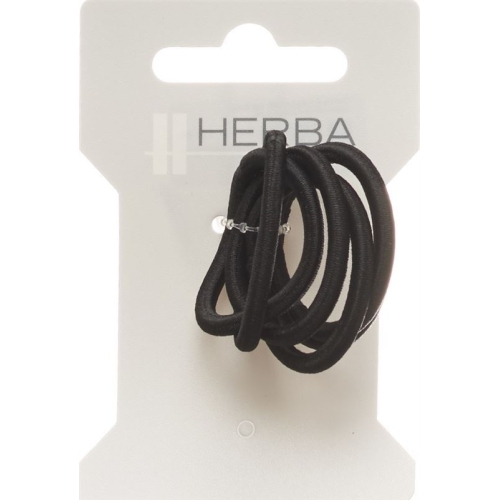 Herba hair tie 3.8cm black 6 pcs