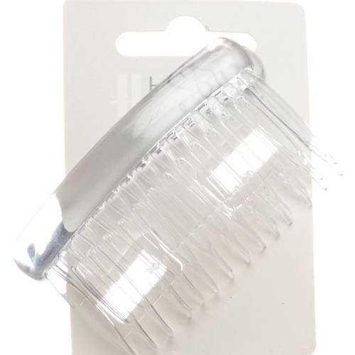 Herba side comb 7.4cm cristal 2 pcs
