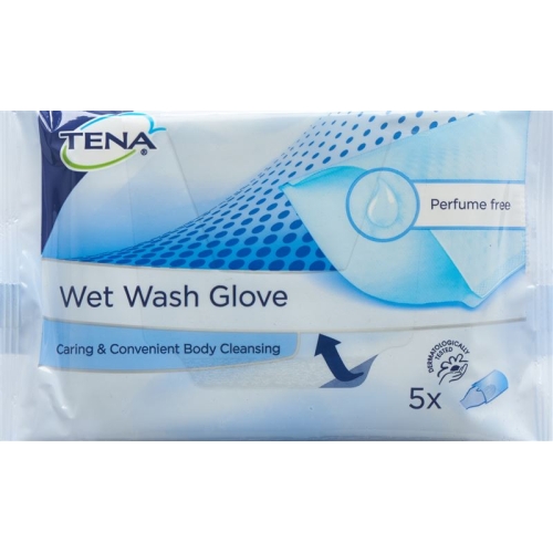 TENA Wet Wash Glove unscented 5 pcs