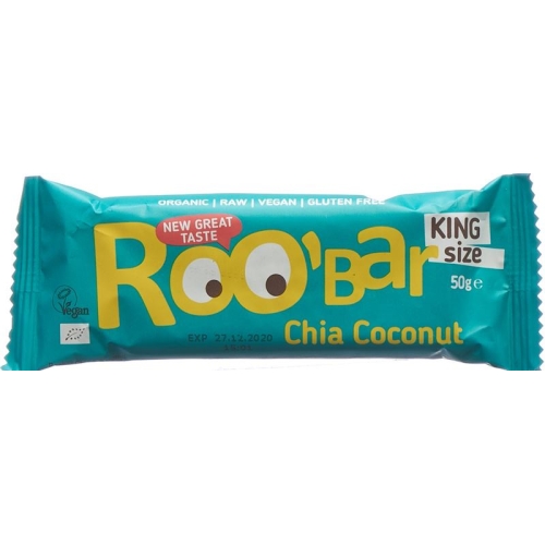 Roobar raw bar Chia Coconut 50g