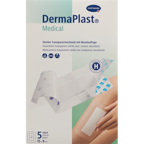 Dermaplast Medical transparent dressing 15x9cm 5 pcs