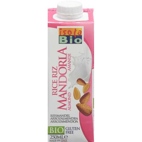 Isola Bio Mini almond rice milk Tetra 12:25 lt