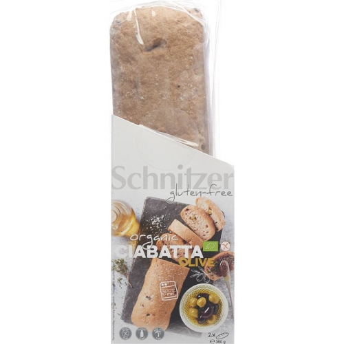 Schnitzer Organic Olive Ciabatta gluten free 360 ​​g