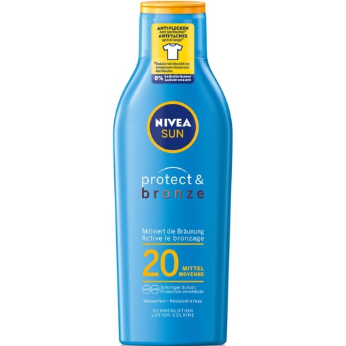 Nivea Sun Protect & Bronze Sun Lotion SPF 20 200 ml