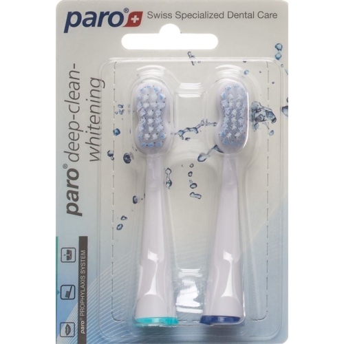 Paro Deep Clean toothbrush whitening spare sonic 2 pcs