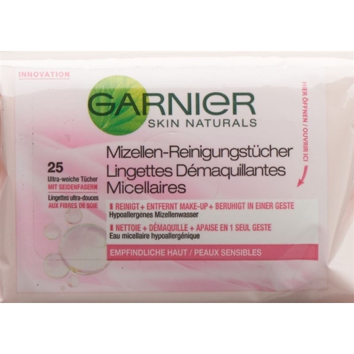 GARNIER Nat Micellar cleansing wipes 25 pcs