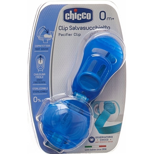 Chicco teat protection with clip BLUE 0m +