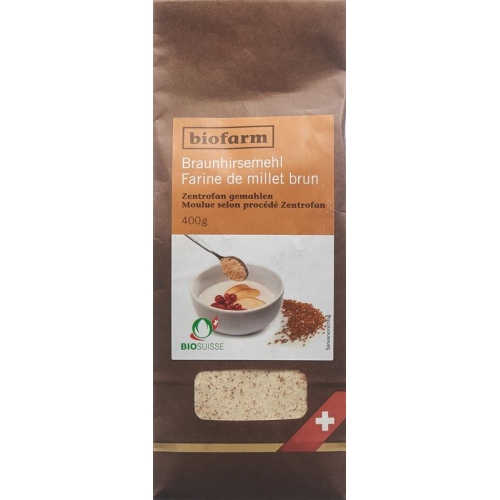 Biofarm brown millet flour CH bud Btl 400 g