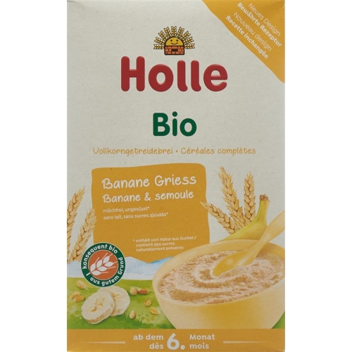 Holle fruit mash banana semolina bio 250 g